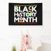 Zwarte Geschiedenis Maand Melanin Mannen Vrouwen K Spandoek (Insitu)