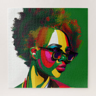 Zwarte geschiedenis Maand Melanin Women Black Girl Legpuzzel