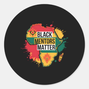 Zwarte Geschiedenis Maand Mentoren Probleem Afrika Ronde Sticker