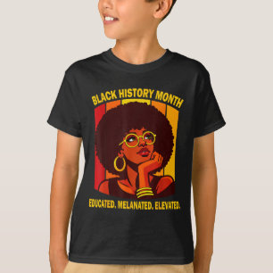 Zwarte geschiedenis maand onderwezen gemelaniseerd t-shirt
