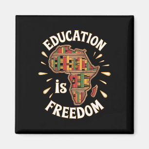 Zwarte Geschiedenis Maand Onderwijs Vrijheid Afro- Magneet