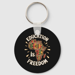 Zwarte Geschiedenis Maand Onderwijs Vrijheid Afro- Sleutelhanger