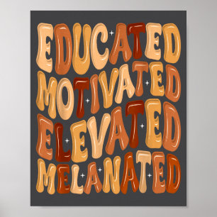 Zwarte Geschiedenis Maand Opgeleid Gemotiveerd Ver Poster
