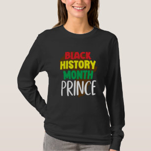 Zwarte Geschiedenis Maand Prins Afro-Amerikaanse J T-shirt