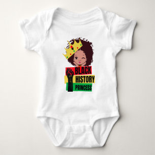 Zwarte Geschiedenis Maand Prinses Black Girl Magic Romper