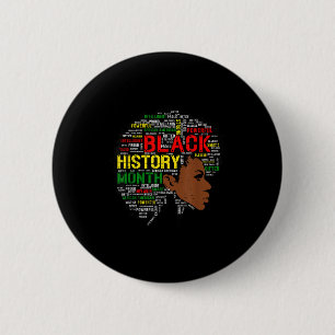 Zwarte geschiedenis maand Shirt Afrikaanse citaat  Ronde Button 5,7 Cm