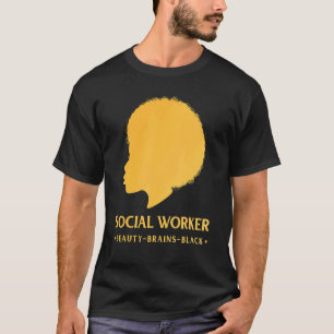 Zwarte geschiedenis maand sociaal werker Afrikaans T-shirt