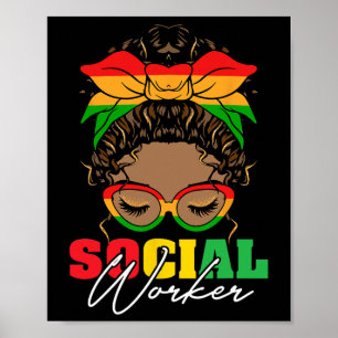 Zwarte Geschiedenis Maand Sociaal Werker Sociaal W Poster