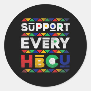 Zwarte Geschiedenis Maand Steun elke Hbcu historis Ronde Sticker