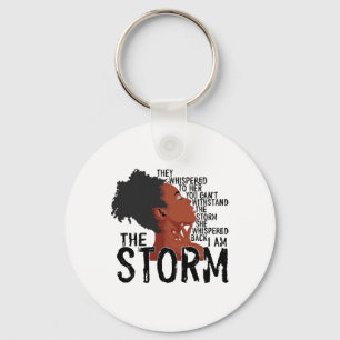 Zwarte Geschiedenis Maand T-shirt Afrikaanse Vrouw Sleutelhanger