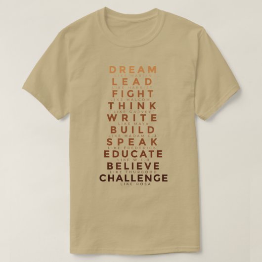Zwarte geschiedenis Maand T-shirt Dream Net als Ma (Design voorkant)