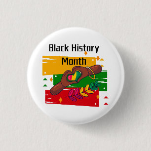 Zwarte Geschiedenis Maand Vieren Rise Together Ronde Button 3,2 Cm