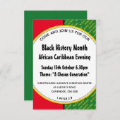 ZWARTE GESCHIEDENIS MAAND Viering Aangepaste uitno Kaart (Voorkant / Achterkant)