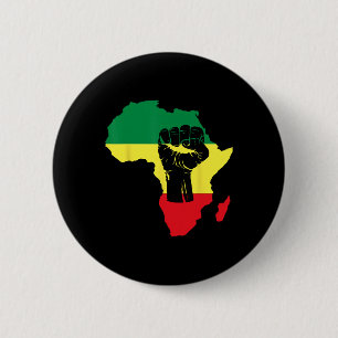 Zwarte Geschiedenis Maand Viering Afrikaanse Kaart Ronde Button 5,7 Cm