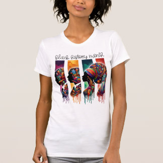 Zwarte Geschiedenis Maand Vrouwen Afrikaanse Ident T-shirt