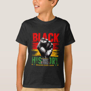 Zwarte Geschiedenis Maand Vrouwen Mannen Breken El T-shirt