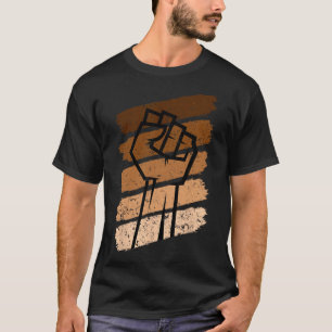 Zwarte Geschiedenis Maand Vuist Vintage Vrouwen Jo T-shirt