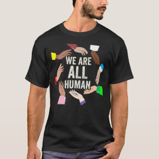 Zwarte geschiedenis maand we zijn allemaal menseli t-shirt