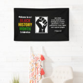 ZWARTE GESCHIEDENIS MAAND Welkom Viering Power Fis Spandoek (Insitu)