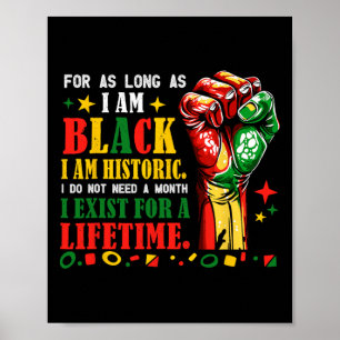 Zwarte Geschiedenis Maand Zolang Ik Zwart Ben Ben  Poster