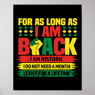 Zwarte Geschiedenis Maand Zolang Ik Zwart Ben Ben Poster