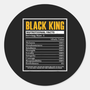Zwarte Geschiedenis Maand Zwarte Koning Voedingsfe Ronde Sticker