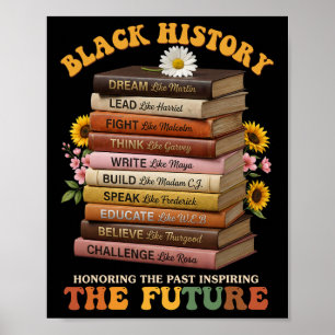 Zwarte Geschiedenis Maand Zwarte Leiders Afro-Amer Poster