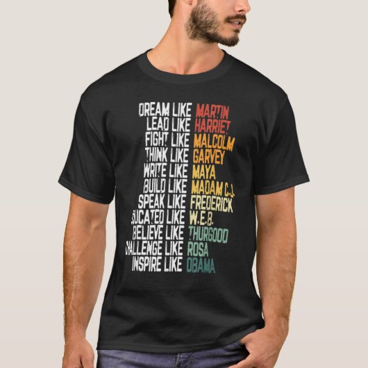 Zwarte Geschiedenis Mo van de grootste Afrikaanse  T-shirt (Voorkant)