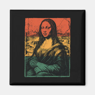 Zwarte Geschiedenis Mona Lisa Afro Vrouw Amerikaan Magneet