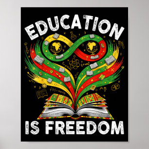 Zwarte Geschiedenis Onderwijs Is Vrijheid Boeken Z Poster