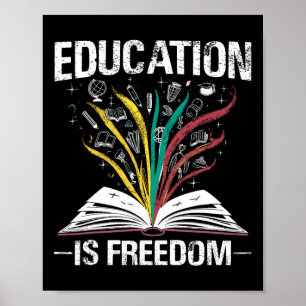 Zwarte Geschiedenis Onderwijs is Vrijheidsboeken Z Poster