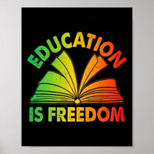 Zwarte Geschiedenis Onderwijs is Vrijheidsboeken Z Poster