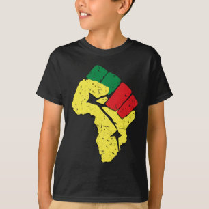 Zwarte Geschiedenis pan Afrikaanse vlagkleuren wee T-shirt