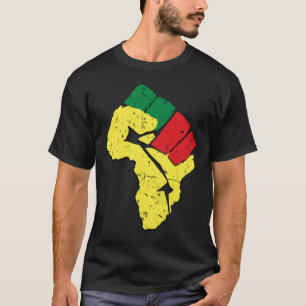 Zwarte Geschiedenis pan Afrikaanse vlagkleuren wee T-shirt