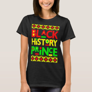 Zwarte Geschiedenis Prins Melanine Jongen Zoon Bru T-shirt