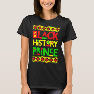 Zwarte Geschiedenis Prins Melanine Jongen Zoon Bru T-shirt