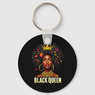 Zwarte geschiedenis Queen Black Geschiedenis Maand Sleutelhanger