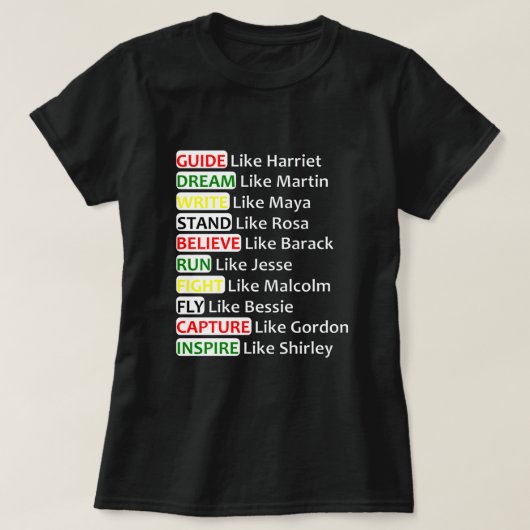 Zwarte geschiedenis t-shirt (Design voorkant)