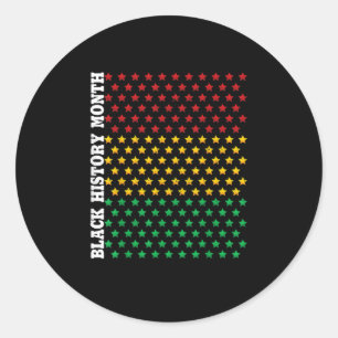 Zwarte geschiedenis van Afrikaanse Amerikanen Maan Ronde Sticker