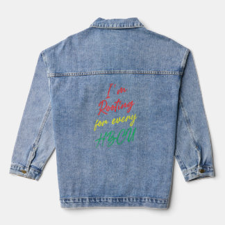 Zwarte geschiedenis van HBCU maand ik rij voor elk Denim Jacket