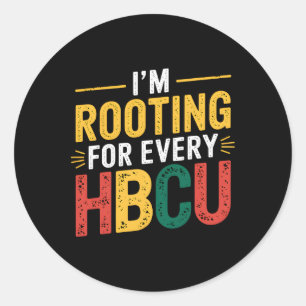 Zwarte geschiedenis van HBCU maand ik rij voor elk Ronde Sticker
