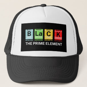 Zwarte geschiedenis van het eerste element trucker pet