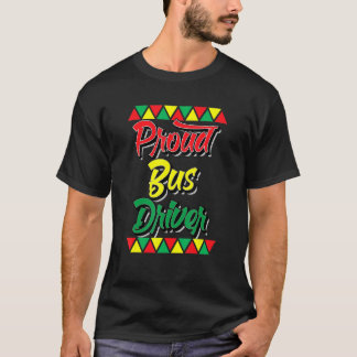 Zwarte geschiedenis van rode bus maand Afrikaanse  T-shirt