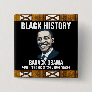 ZWARTE GESCHIEDENIS VIERKANTE BUTTON 5,1 CM