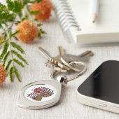 Zwarte geschiedenis vuisten sleutelhanger (Zijkant)