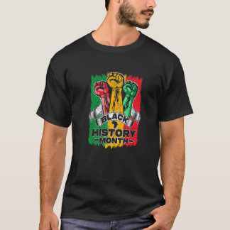 Zwarte geschiedenismaand 2023 Handsterke Afrikaans T-shirt
