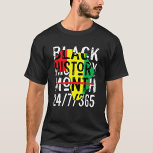 Zwarte geschiedenismaand 247365 Afrikaanse kaart M T-shirt