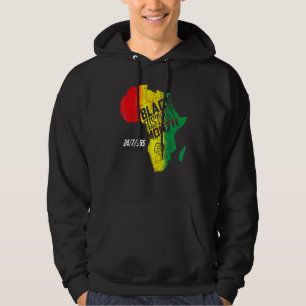 Zwarte geschiedenismaand 24 7 BHM Afrikaanse geden Hoodie