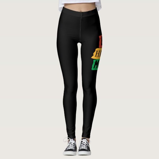 Zwarte geschiedenismaand (3) leggings (Voorkant)