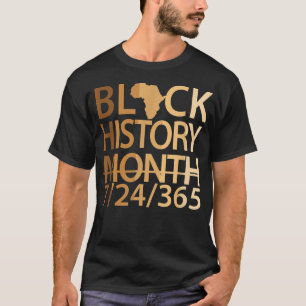 Zwarte geschiedenismaand 724365, zwarte trotse voo t-shirt